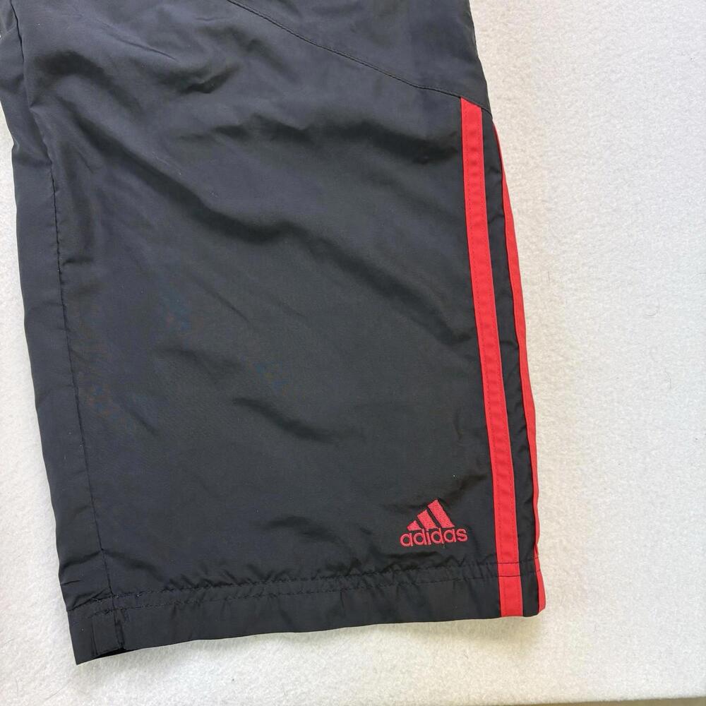 Vintage Adidas Lined Striped Track Pants Women’s Size XL Black Red - Picture 4 of 9